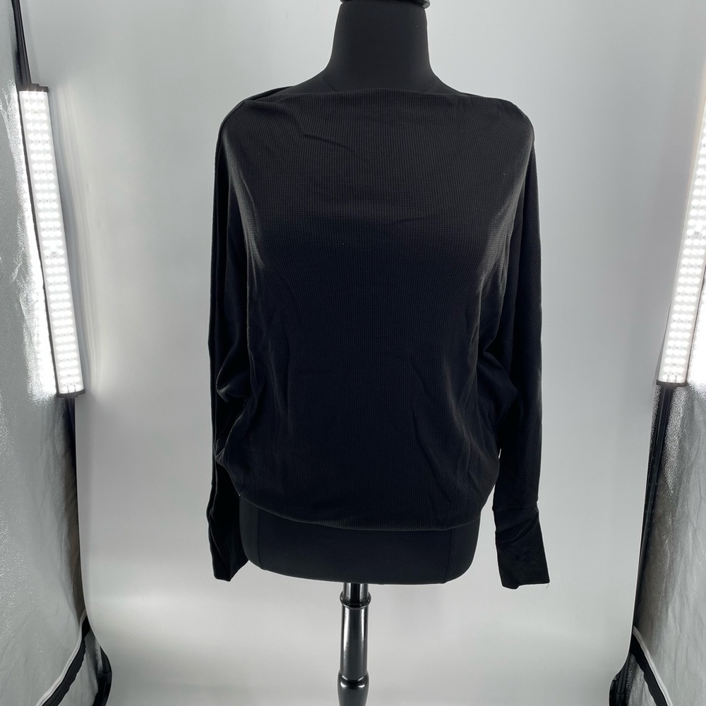 White Birch Waffle Knit Dolman Sleeve Boatneck Sweater 1X-3X